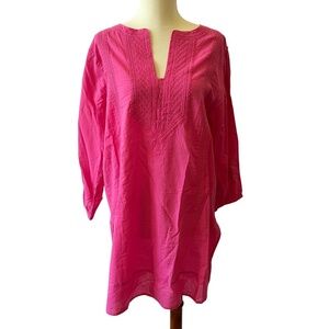 ROLLER RABBIT TUNIC M BARBIECORE COTTON  BEACH RESORT VACATION COASTAL GRANDMA